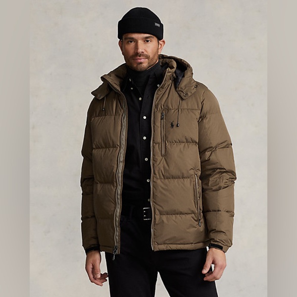 Grey Ralph Lauren Puffer Jacket.